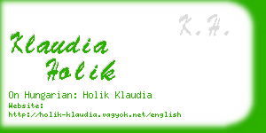 klaudia holik business card